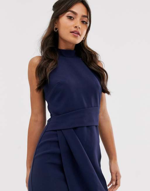 Lipsy navy bodycon outlet dress