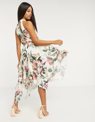 lipsy white halter neck dress