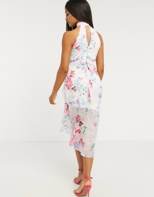 lipsy floral ruffle maxi dress