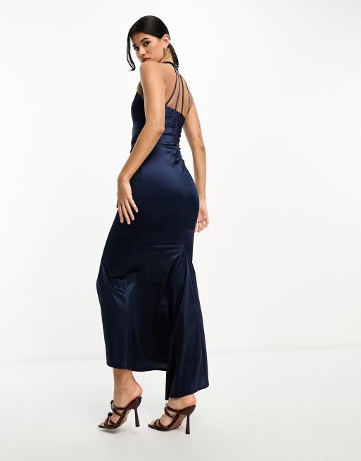 Lipsy navy hotsell long dress