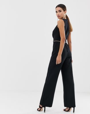 lipsy lace insert jumpsuit