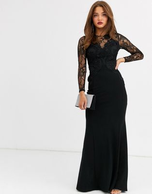 lipsy black maxi dress