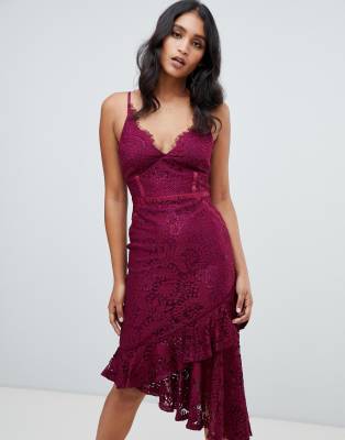 lipsy purple lace dress