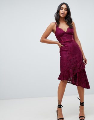 lipsy lace asymmetric flippy hem cami dress