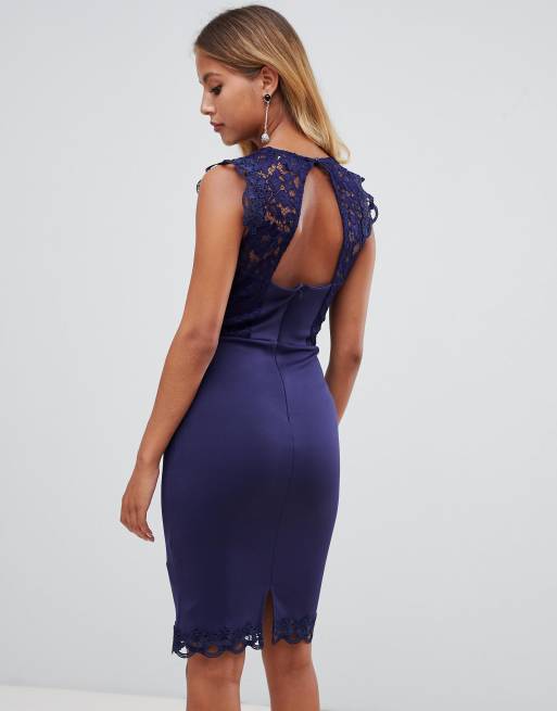 Navy lipsy lace outlet bodycon dress