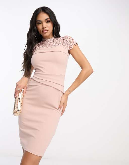 Lipsy Lace Mini Dress With Scallop Neck, $42, Asos