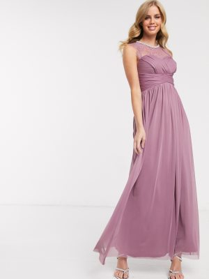 lipsy lilac lace dress