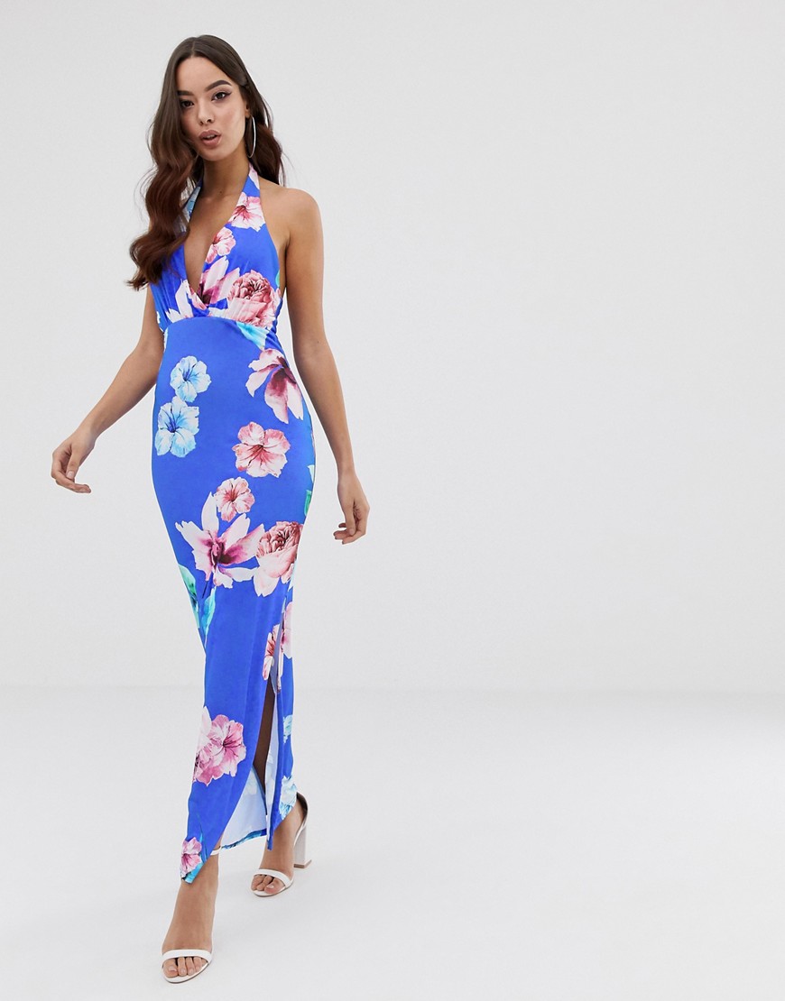Lipsy - Lange jurk met bloemenprint-Multi