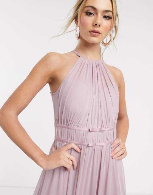 Lipsy Langes Maxi Ballkleid Mit Neckholder In Lavendel Asos