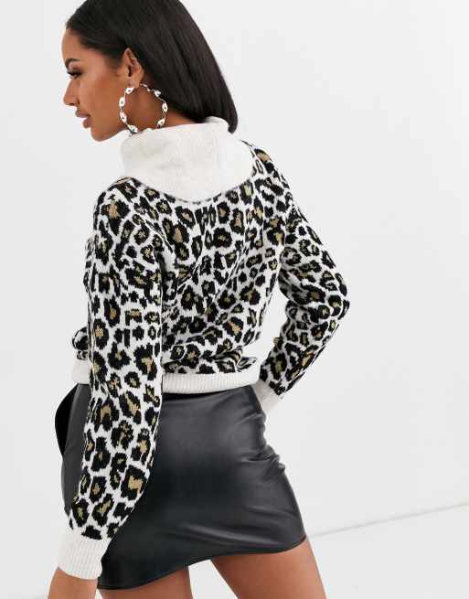 Lipsy leopard 2025 print jumper