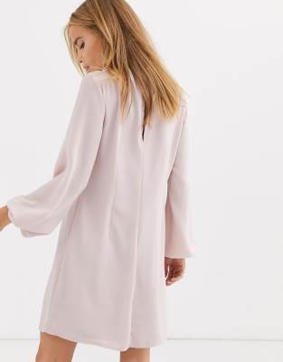 lipsy embroidered long sleeve shift dress