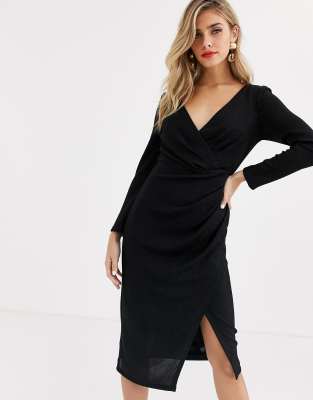 lipsy ruched slinky dress