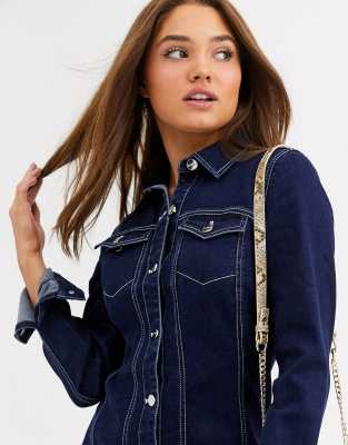 tailored denim dress