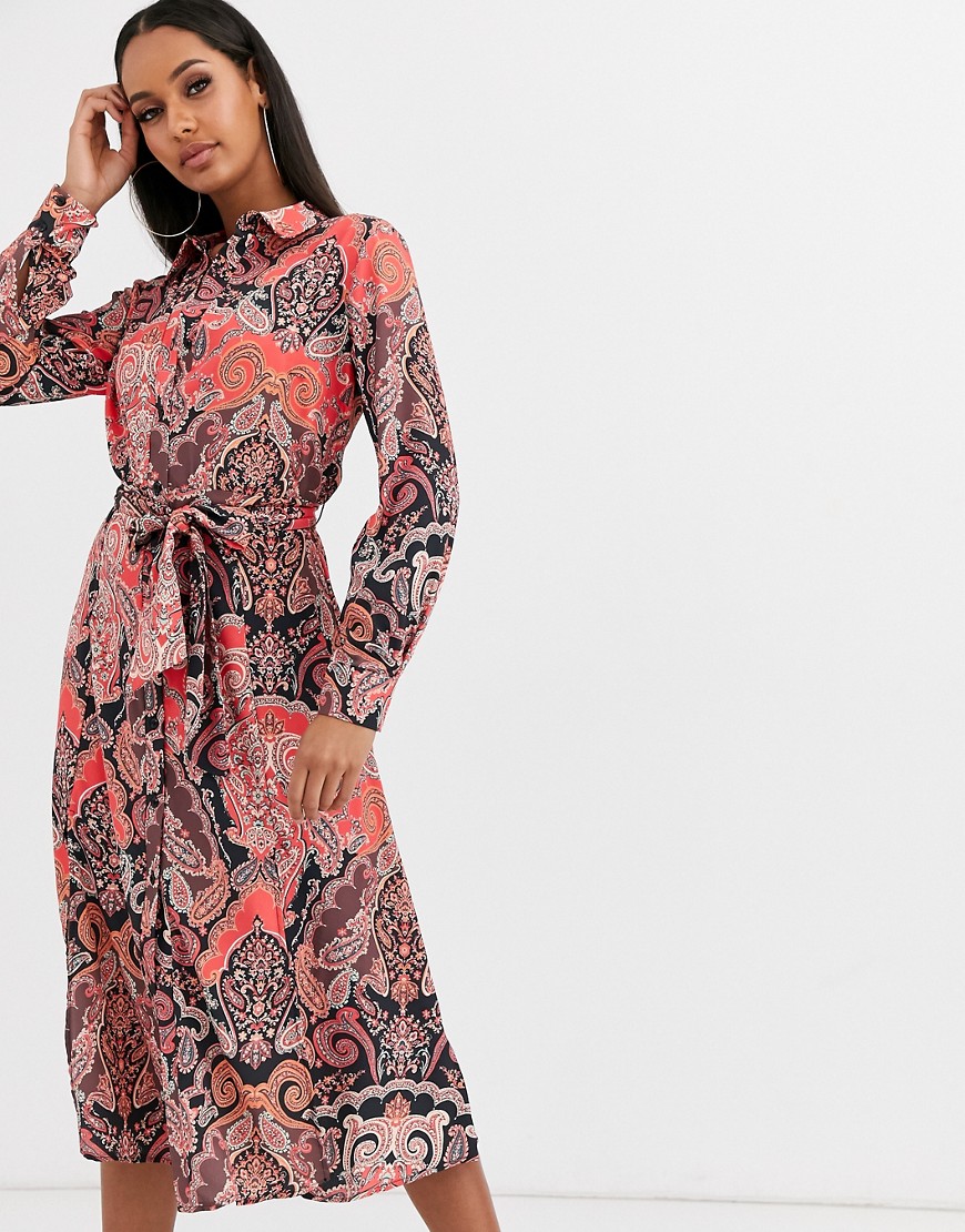 Lipsy - Midi-jurk met paisleyprint-Multi