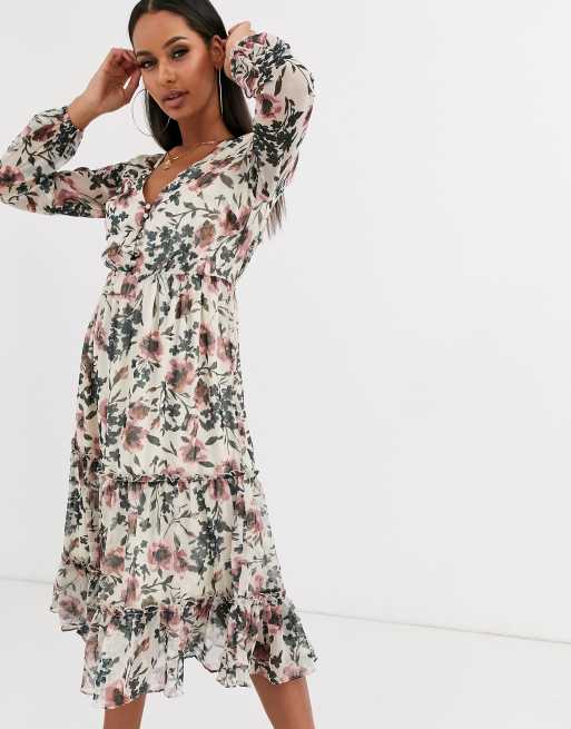 Lipsy – Midikleid mit Boho-Print, 4 von 4