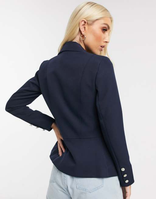 Lipsy white hot sale military blazer