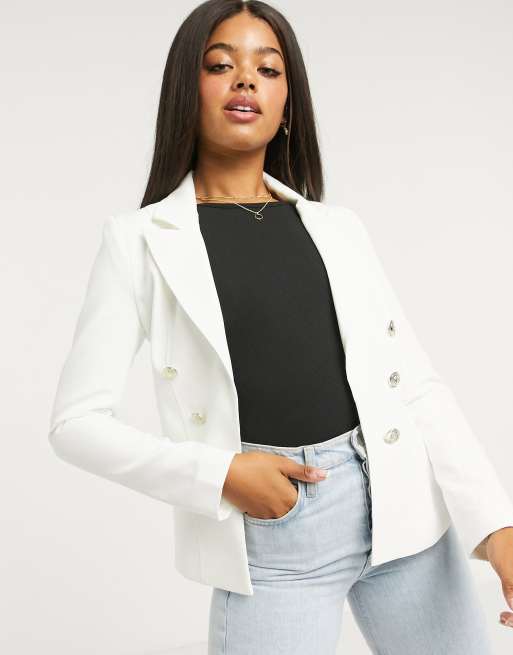 White military 2025 blazer womens