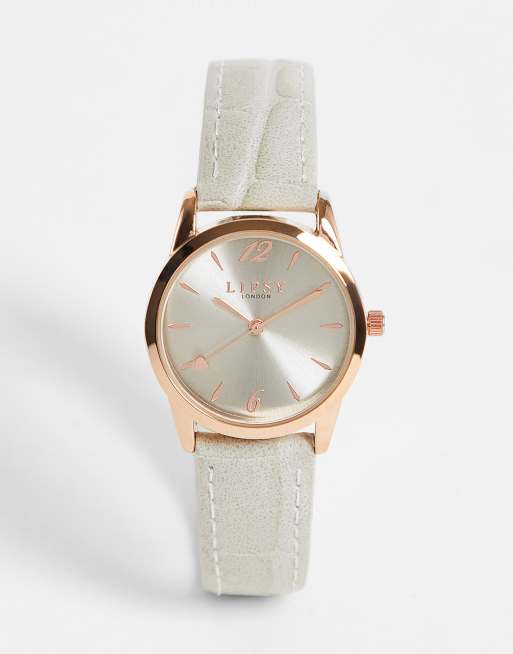 Lipsy - Montre-bracelet en cuir - Argenté et or rose, 2 de 4