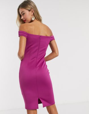 fuchsia pencil dress