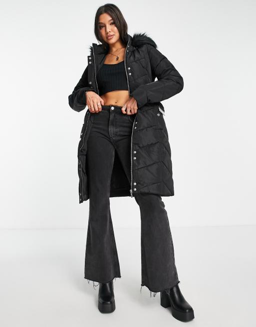 Lipsy black outlet padded coat