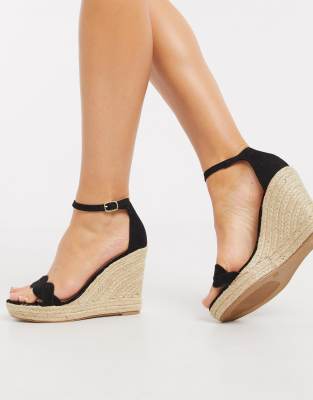 lipsy closed ankle strap espadrille wedges