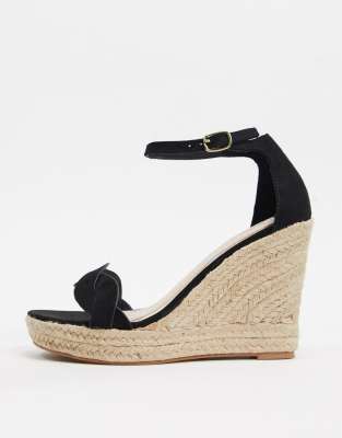 lipsy closed ankle strap espadrille wedges