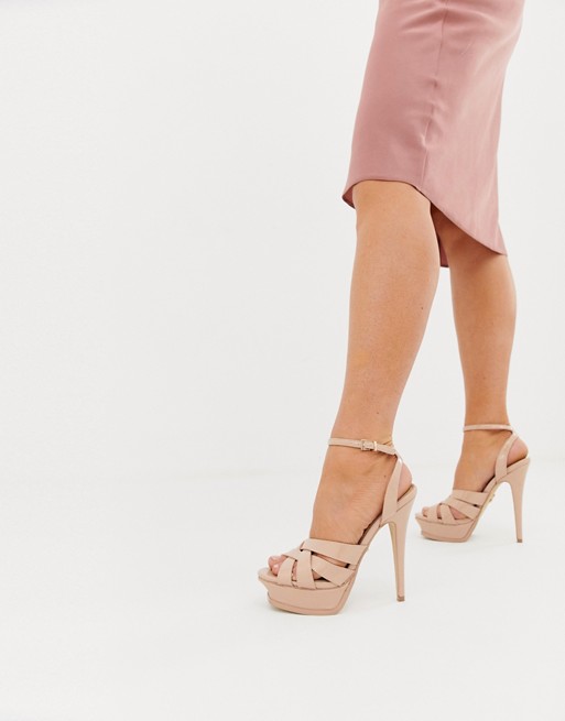 Lipsy platform heeled sandal in pink