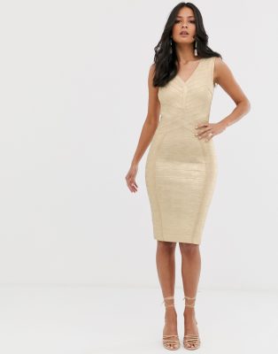 lipsy gold dress