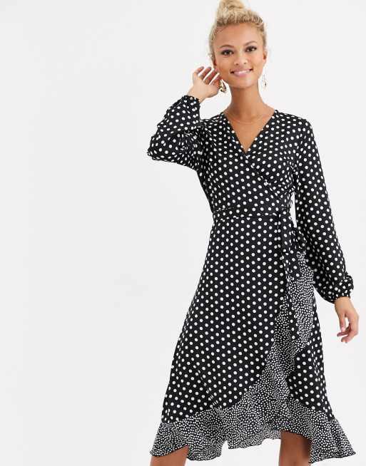 Lipsy polka hotsell dot tie dress