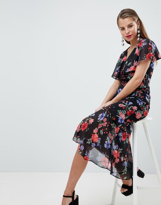 Lipsy asymmetric hem store dress