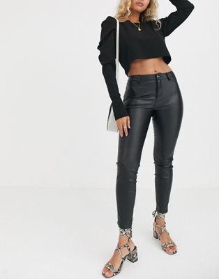 lipsy leather jeans