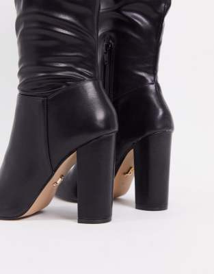 lipsy zip detail stiletto knee high boots