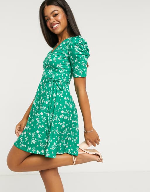 Lipsy spot wrap midi sales dress