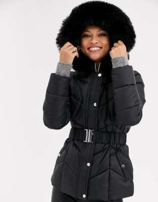 black puffa coats