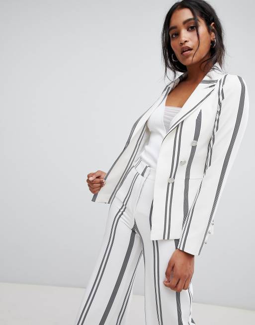 Lipsy – Set med randig blazer och culotte-byxor, 2 av 3