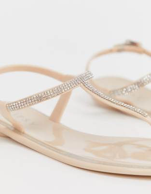 rhinestone jelly sandals
