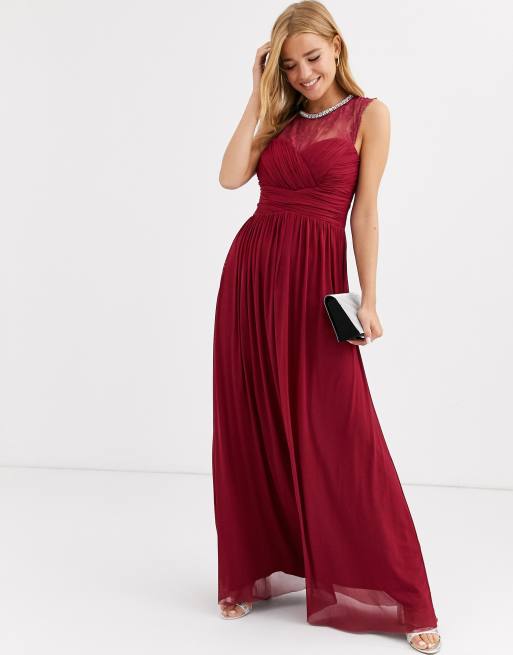 Asos berry hot sale maxi dress