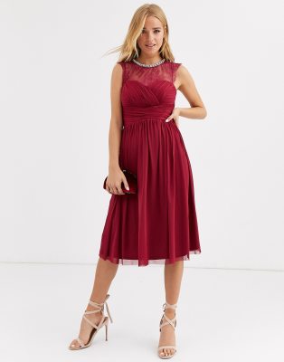 lipsy maroon dress