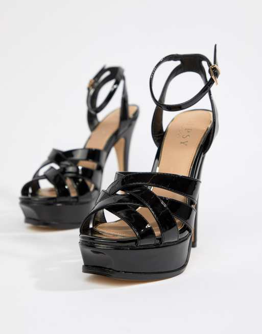 Lipsy - Sandalen met plateauzool en hak in zwart