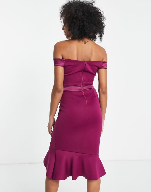 Berry hot sale bodycon dress