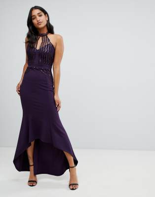 lipsy london purple dress