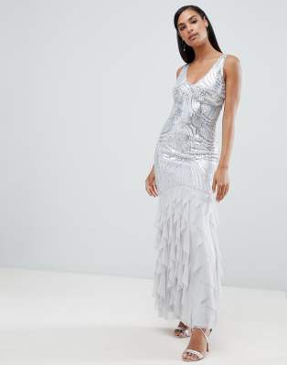 lipsy sequin maxi dress