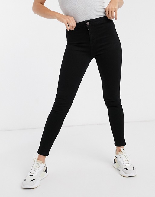 Lipsy Serena high waisted jeans in black
