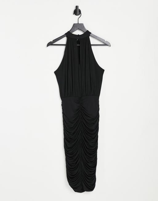 white cotton halter neck dress White Halter Dress Nara main image 1