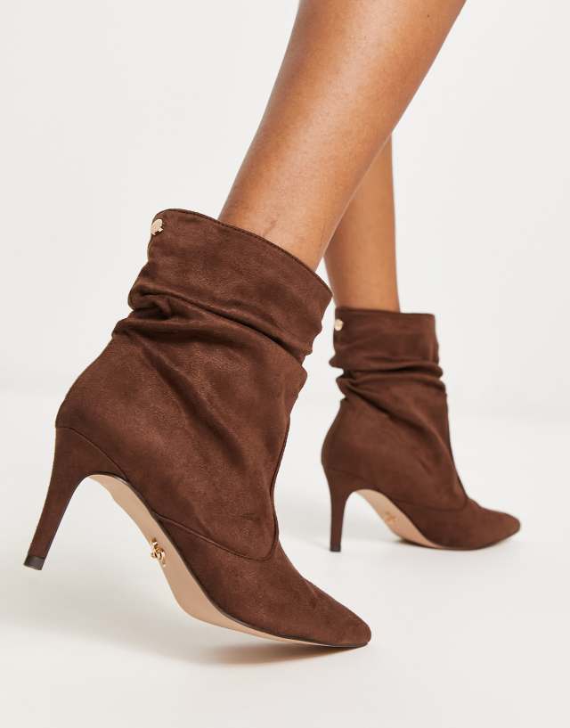 Lipsy slouch ankle boot in camel