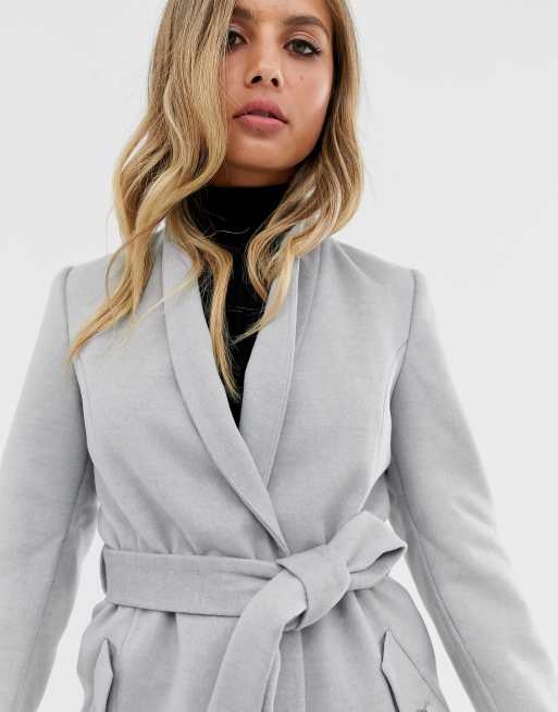 Lipsy grey shop wrap coat