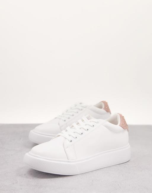 Lipsy - Sneakers bianche basse con lacci