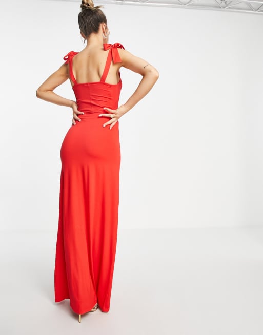 Lipsy red maxi on sale dress