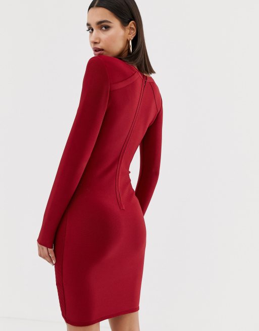 Lipsy red bandage outlet dress