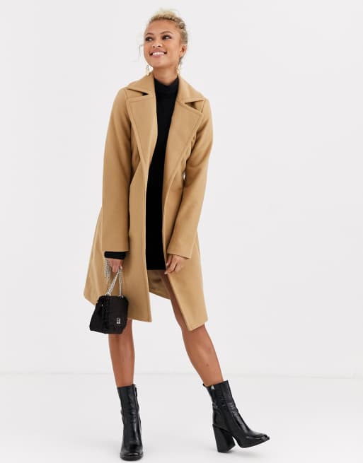 Lipsy wool blend hot sale military skater coat